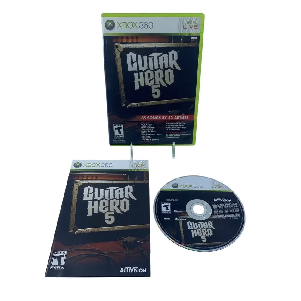 Guitar Hero 5 (Xbox 360, 2009) Complete CIB Tested & Working